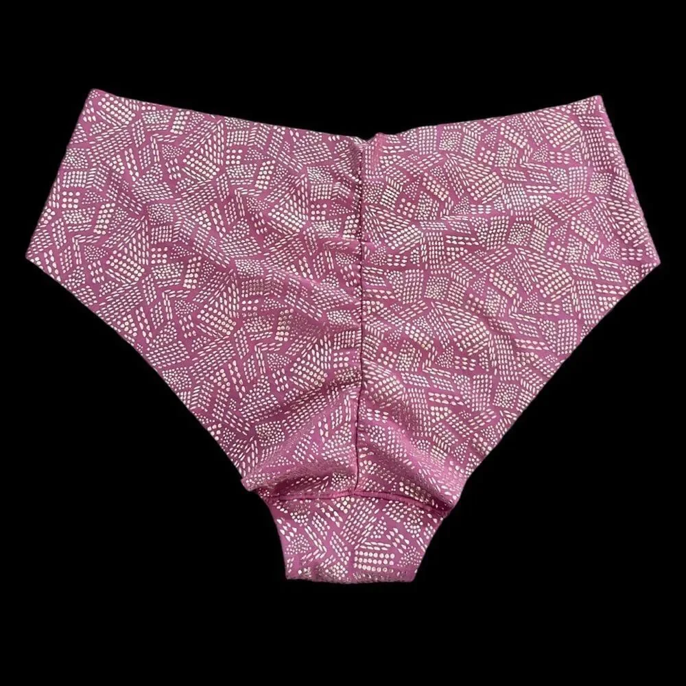 Victorias Secret No Show Seamless Supersoft Hiphugger Panty pink / metallic gold